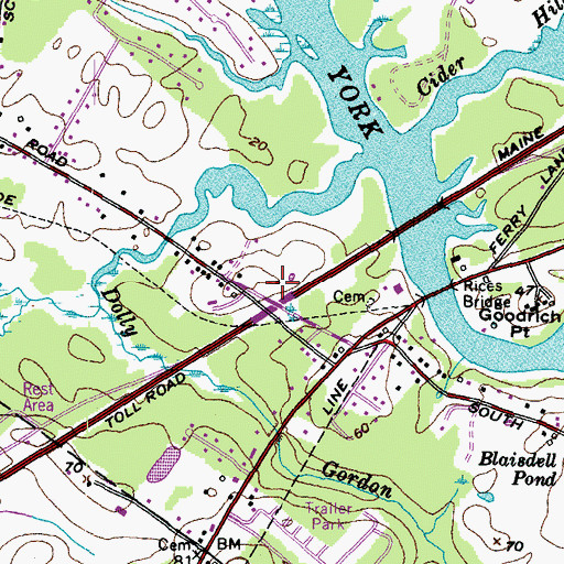 Topographic Map of Trafton Cummings Lot, ME