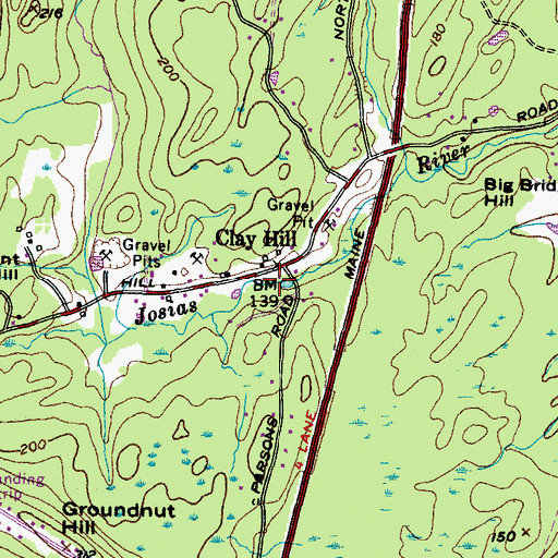 Topographic Map of Trafton Lot, ME