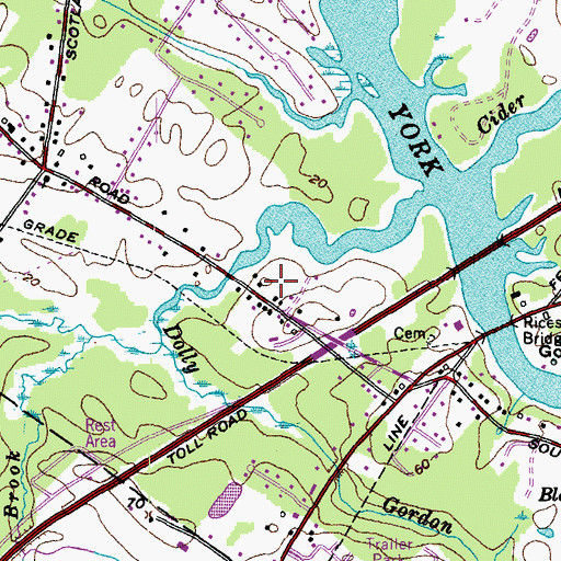 Topographic Map of Trafton Lot, ME