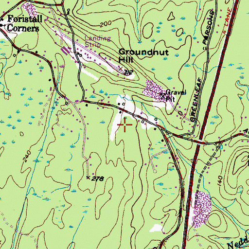 Topographic Map of Trafton Lot, ME