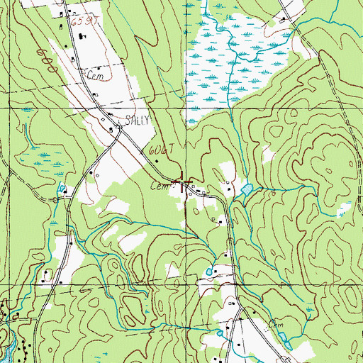 Topographic Map of Twambley Cemetery, ME