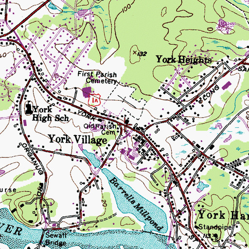 Topographic Map of Vietnam War Memorial, ME