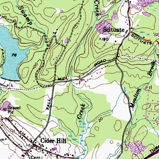 Topographic Map of Vincent Lot, ME