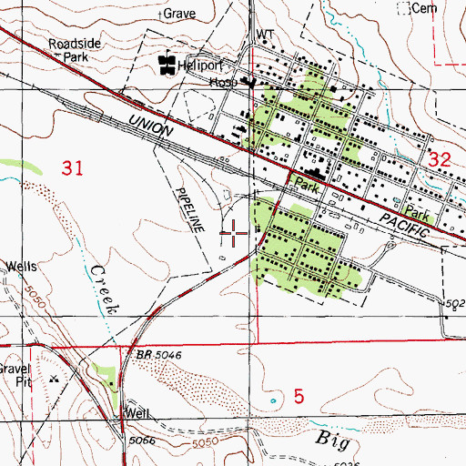 Topographic Map of Lincoln County Sheriff's Office, CO