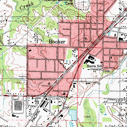 Topographic Map of Pulaski County Sheriff Northeast Office, AR
