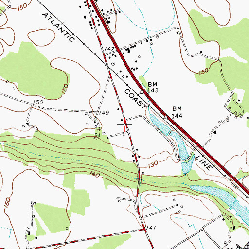 Topographic Map of Palmetto Rural Fire Department Station 2, SC