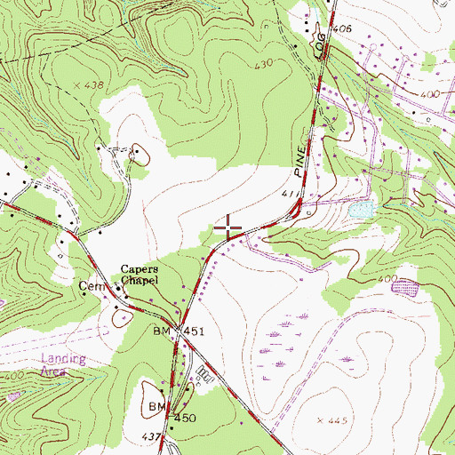 Topographic Map of Beach Island Volunteer Fire Department Station 2, SC