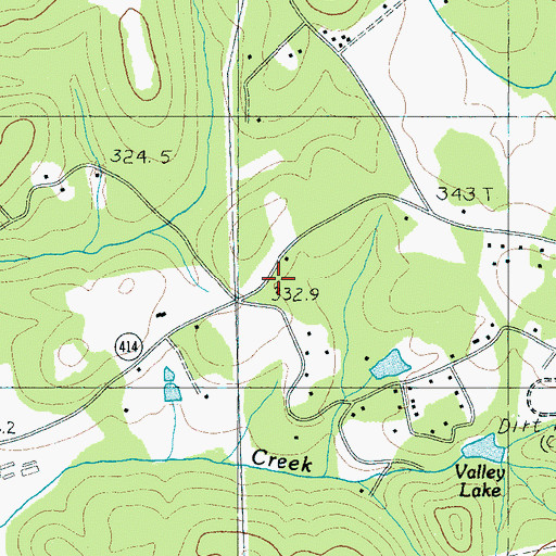 Topographic Map of Slater - Marietta Fire Department Station 2, SC