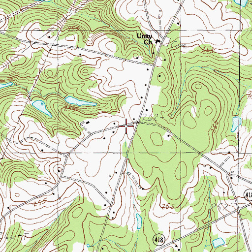 Topographic Map of Canebrake Fire Department Station 3, SC