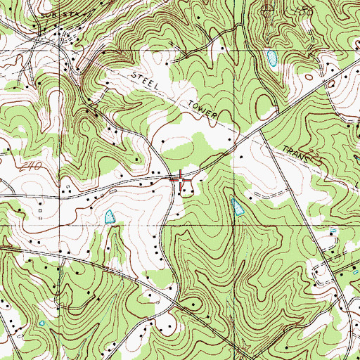 Topographic Map of Glendale Fire Department Station 2, SC