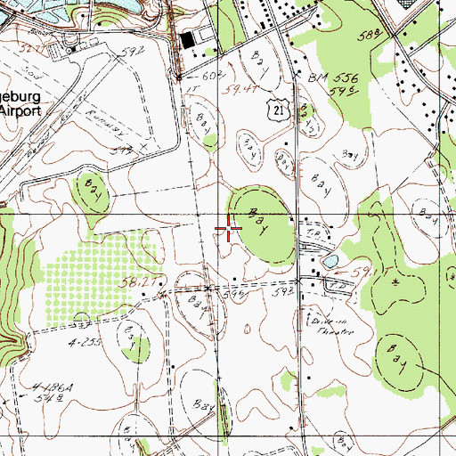 Topographic Map of Orangeburg Fire Department Station 4, SC