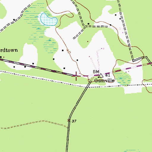 Topographic Map of Jamestown Fire Department Company 24, SC