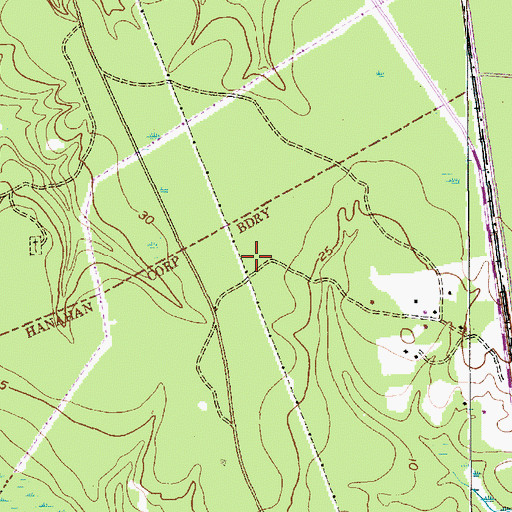 Topographic Map of Hanahan Fire Department Station 3, SC