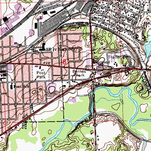 Topographic Map of Emmett Township Department of Public Safety Police Department, MI