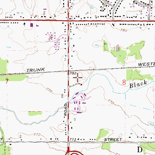 Topographic Map of Davison Township Police Department, MI