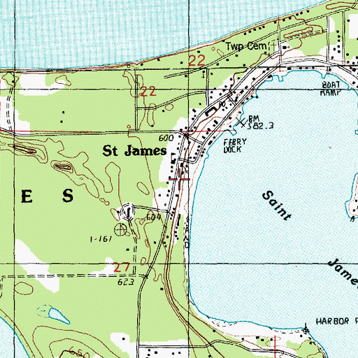 Topographic Map of Charlevoix County Sheriff's Office, MI