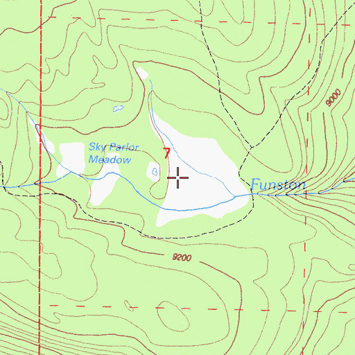 Topographic Map of Sky Parlor Meadow, CA