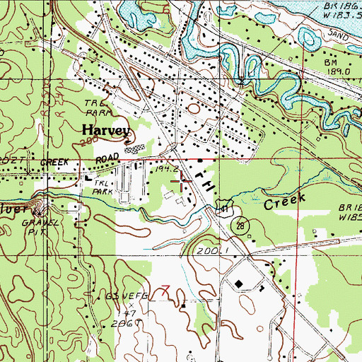 Topographic Map of Chocolay Township Police Department, MI