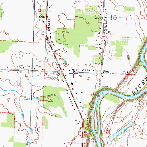 Topographic Map of Flushing Township Police Department, MI