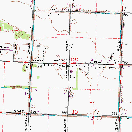 Topographic Map of Hampton Township Police Department, MI