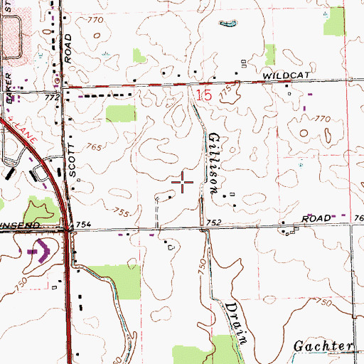Topographic Map of Clinton County Sheriff's Office, MI
