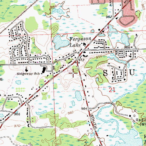 Topographic Map of The Sheriff's Detachment for Summit Township, MI