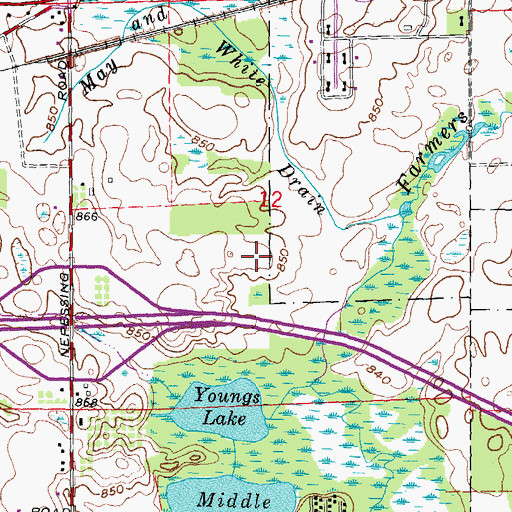 Topographic Map of Lapeer County Sheriff's Office, MI