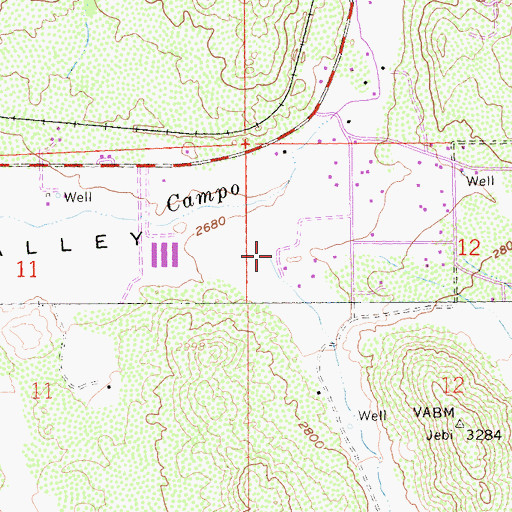 Topographic Map of Smith Canyon, CA