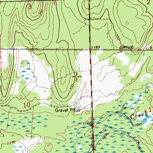 Topographic Map of Kirtland Community College Department of Public Safety, MI
