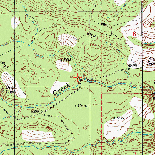 Topographic Map of Cave Creek, AZ