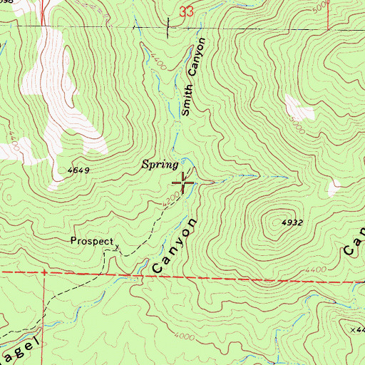Topographic Map of Smith Canyon, CA