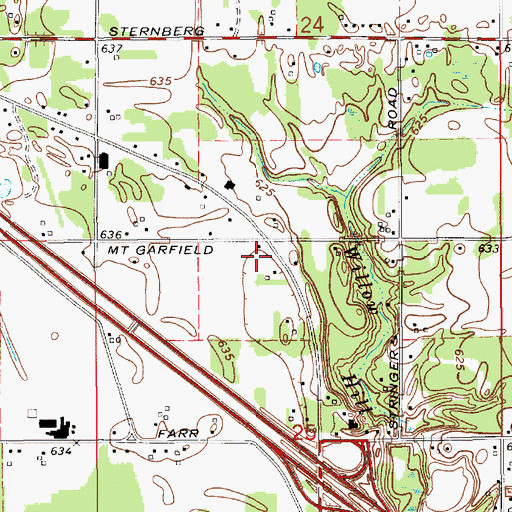 Topographic Map of Fruitport Township Police Department, MI