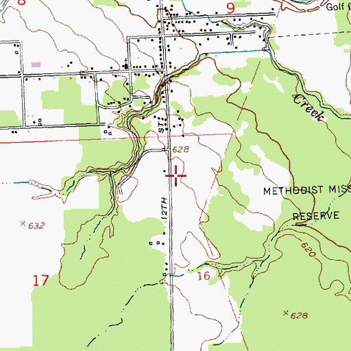Topographic Map of Sault Sainte Marie Tribe Police Department, MI