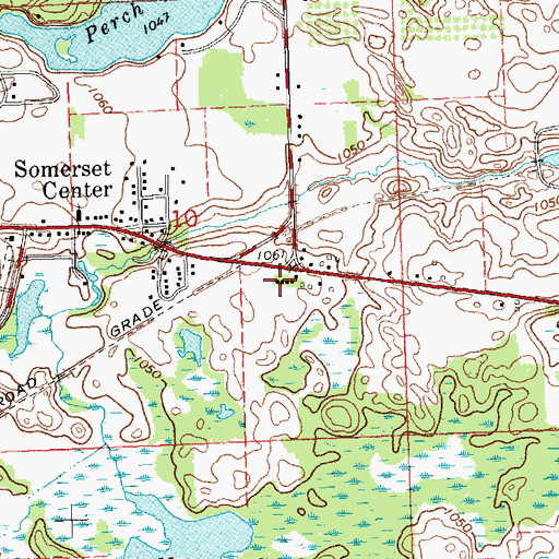 Topographic Map of Somerset Township Police Department, MI