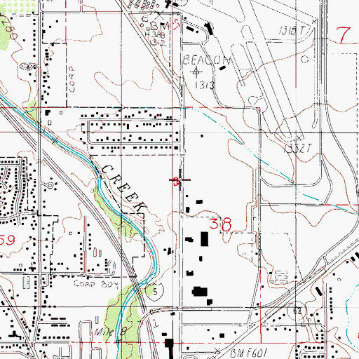 Topographic Map of Rogue River Siskiyou National Forest Law Enforcement District Headquarters, OR