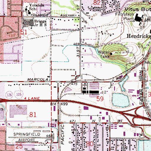 Topographic Map of Bureau of Land Management Eugene District Office, OR