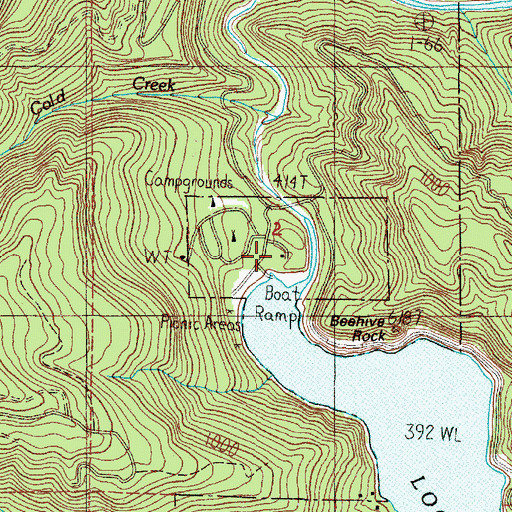 Topographic Map of Bureau of Land Management Loon Lake Recreation Park Field Office, OR