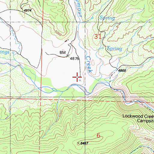 Topographic Map of Snedden Ranch, CA