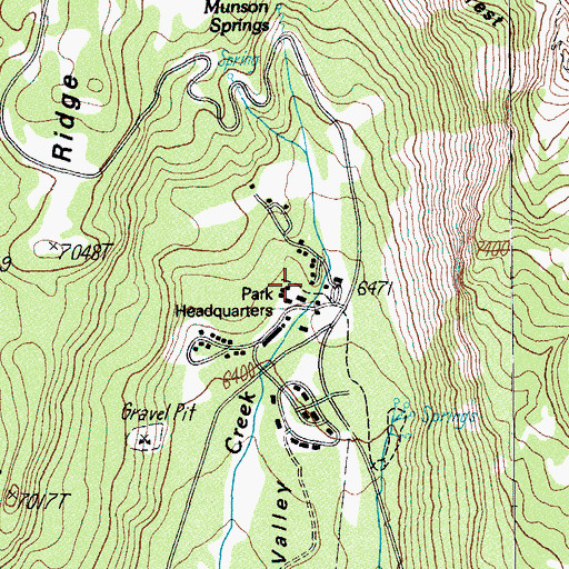 Topographic Map of National Park Service Crater Lake National Park Ranger Station, OR