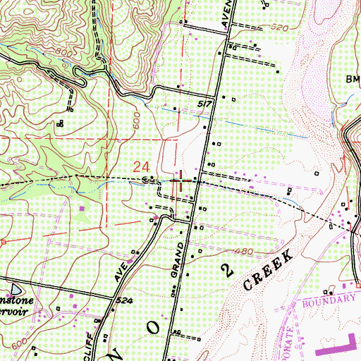 Topographic Map of Snow Canyon, CA