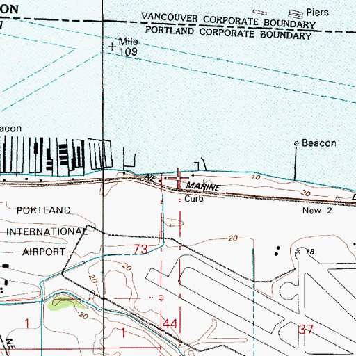 Topographic Map of Multnomah County River Patrol, OR