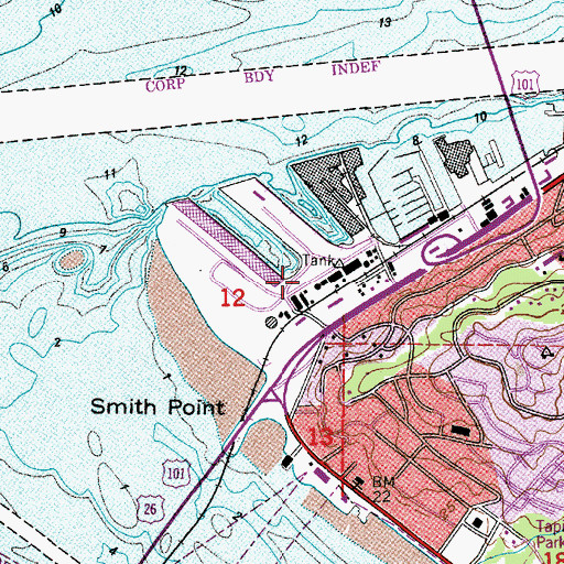Topographic Map of Oregon State Police Department Astoria Area Command Office, OR