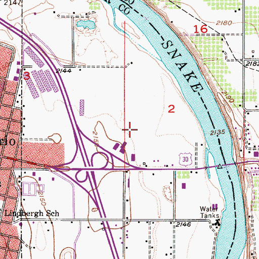 Topographic Map of Oregon State Police Department Ontario Area Command, OR