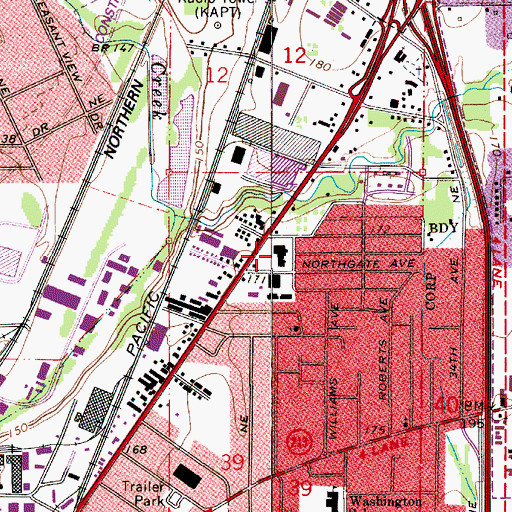 Topographic Map of Oregon State Police Department Salem, OR