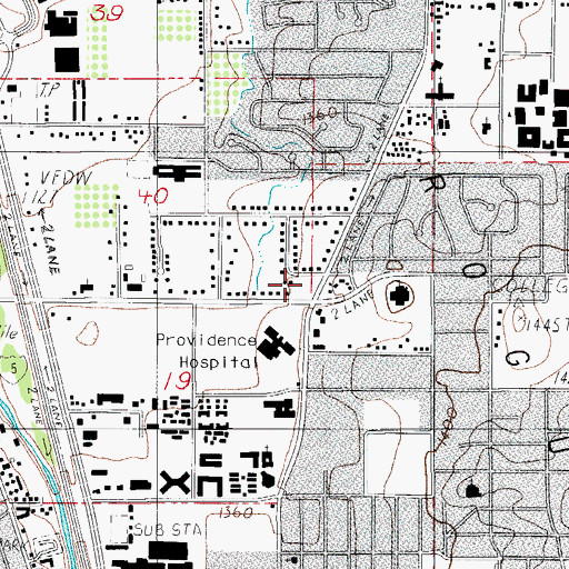 Topographic Map of United States Drug Enforcement Administration Medford, OR