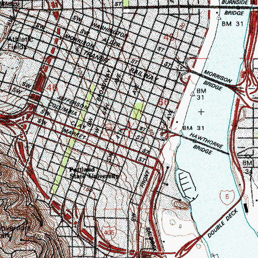 Topographic Map of United States Drug Enforcement Administration Portland, OR
