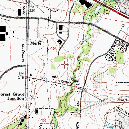Topographic Map of Hillsboro Police Department Tanasbourne Precinct, OR