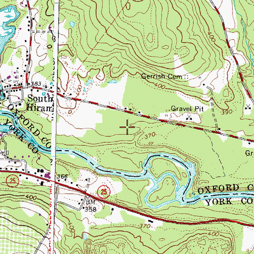 Topographic Map of Sacopee Valley Middle School, ME