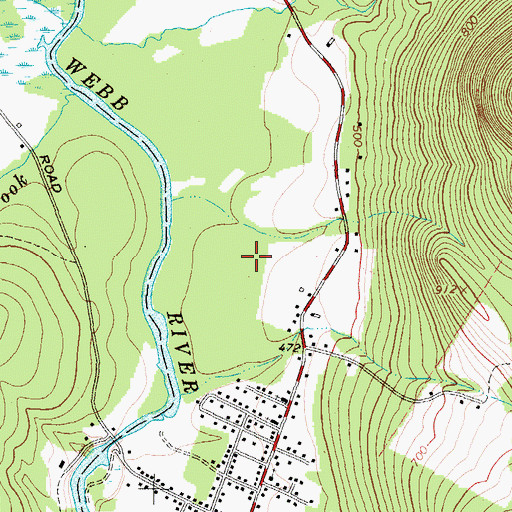 Topographic Map of TW Kelly Dirigo Middle School, ME