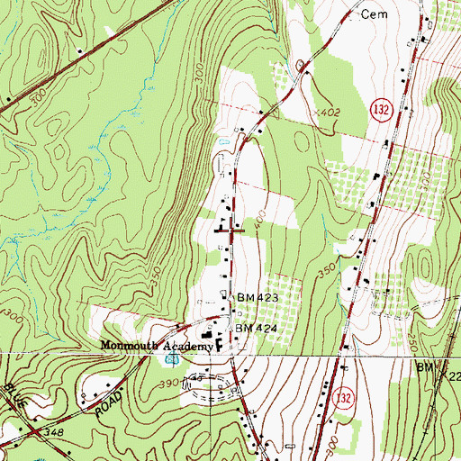 Topographic Map of Henry L Cottrell School, ME